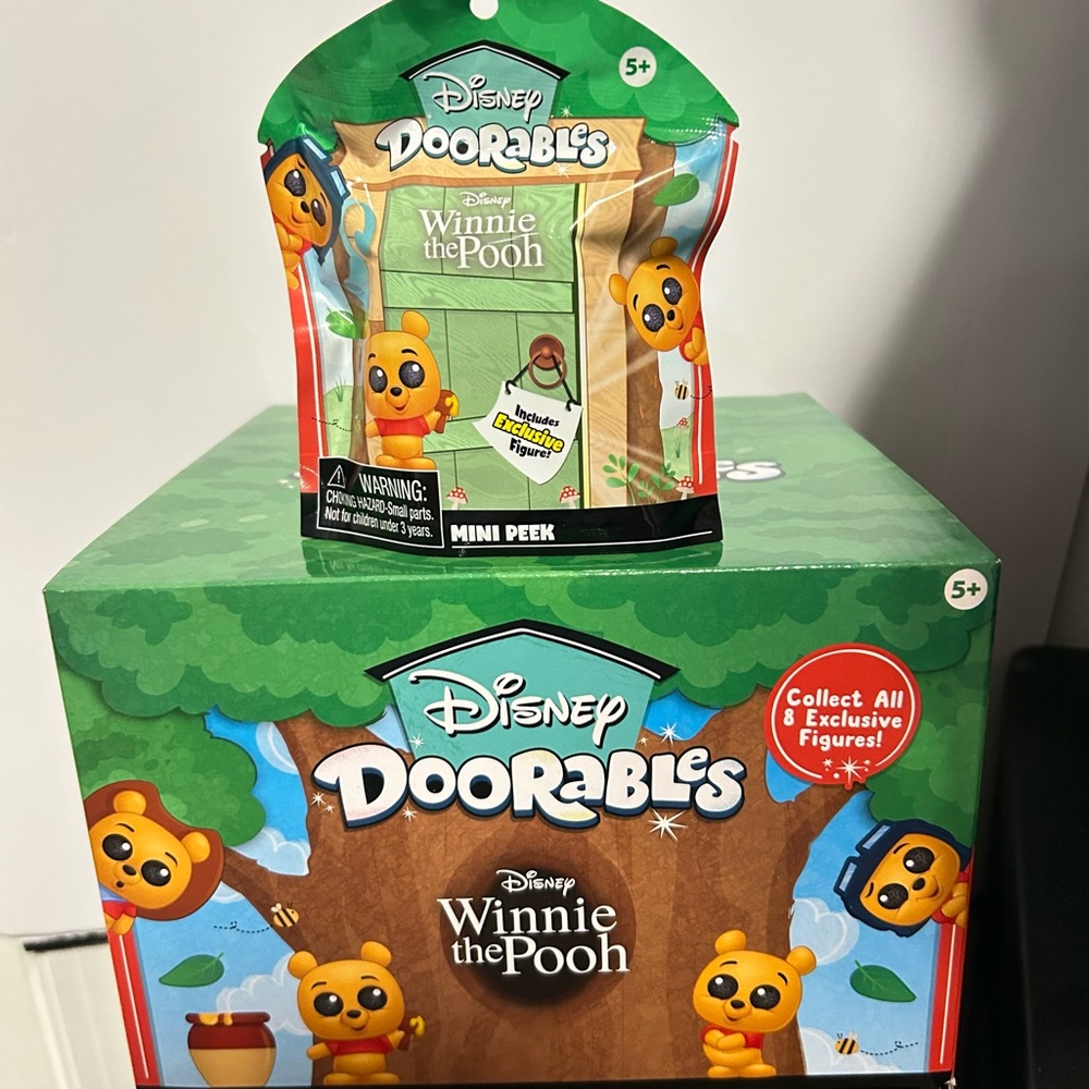 Disney Doorables Flocked Winnie The Pooh